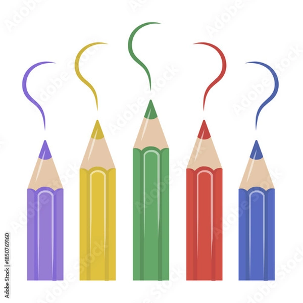 Obraz Vector graphics icon for Pencil color