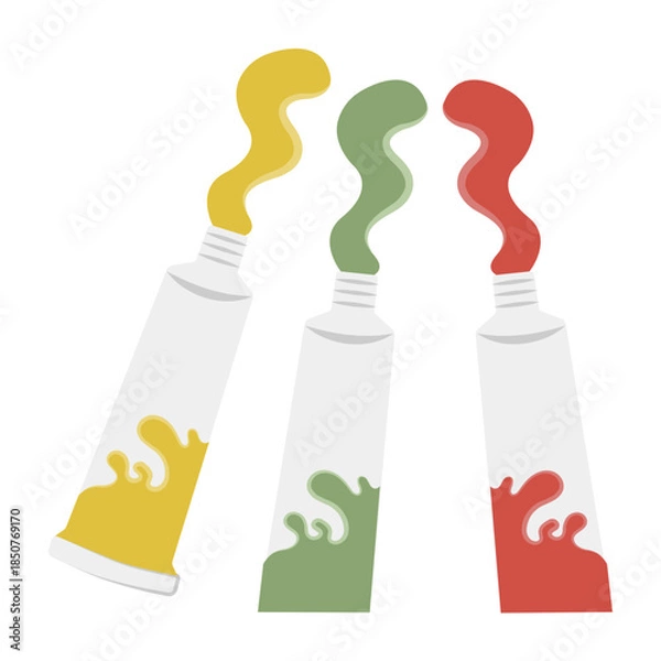 Obraz Vector graphics icon for paint tube