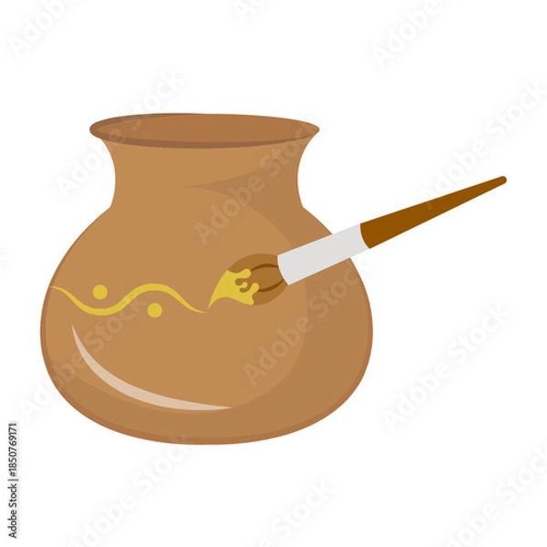 Obraz Vector graphics icon for Pot decoration