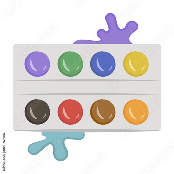 Obraz Vector graphics icon for Watercolor