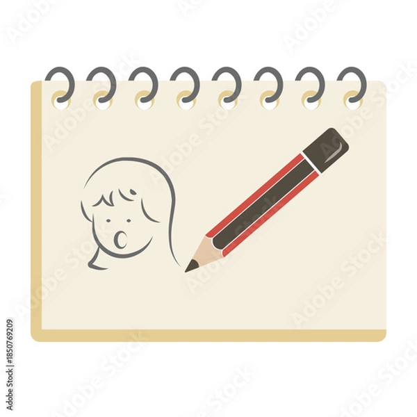 Fototapeta Vector graphics icon for Sketching