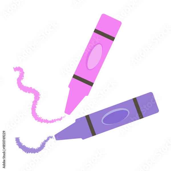 Fototapeta Vector graphics icon for Crayons