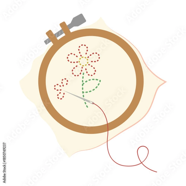 Obraz Vector graphics icon for Hand embroidery