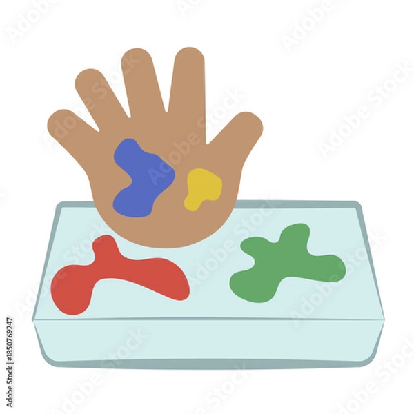 Fototapeta Vector graphics icon for Hand paint