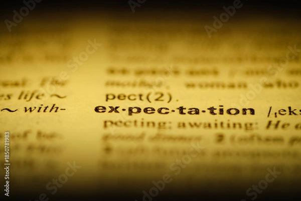 Obraz expectation word dict