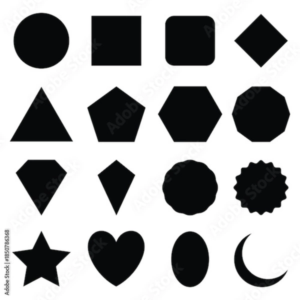 Obraz black and white icons