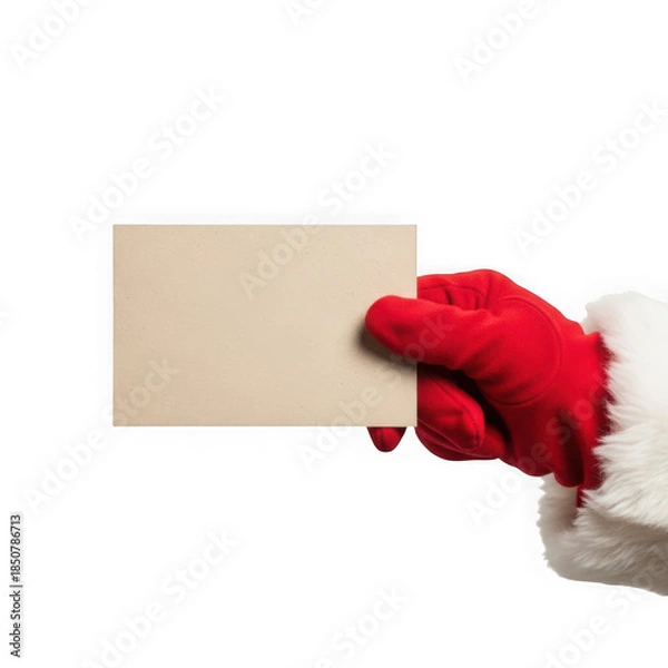 Obraz Santa's gift card isolated on transparent background