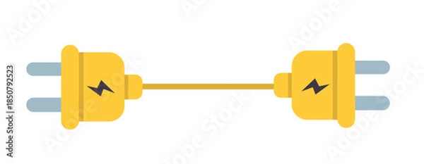 Obraz Two Electrical Plugs Connected