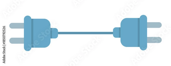 Obraz Two Electrical Plugs Connected