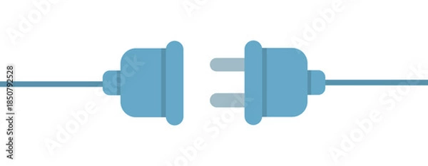 Obraz Two Electrical Plugs Connected
