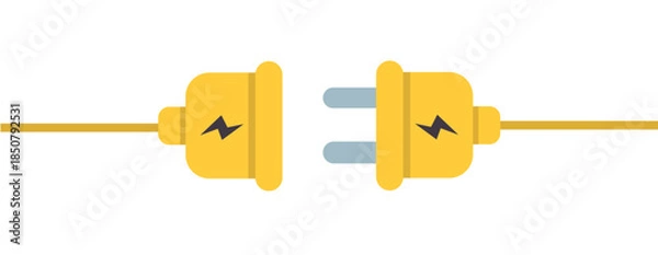 Obraz Two Electrical Plugs Connected