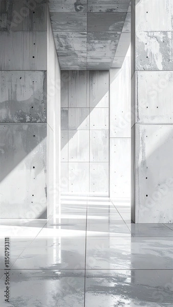 Obraz white and gray concrete texture, 