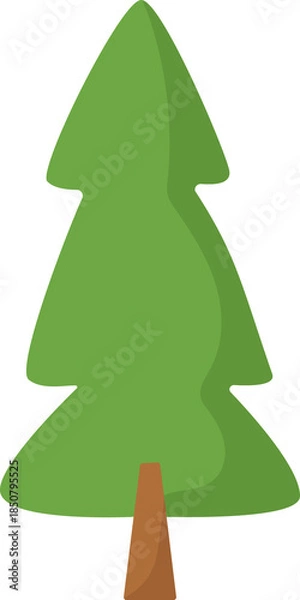 Obraz pine tree, cute simple evergreen tree