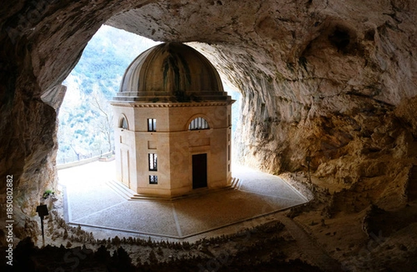 Obraz Valadier temple at Genga in  Italy.
