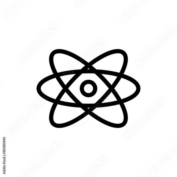 Fototapeta Atom flat icon