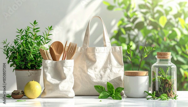 Obraz living zero waste lifestyle, 