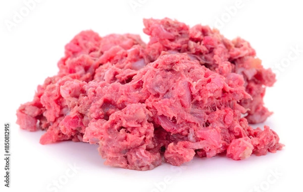 Obraz Raw ground meat isolated on white