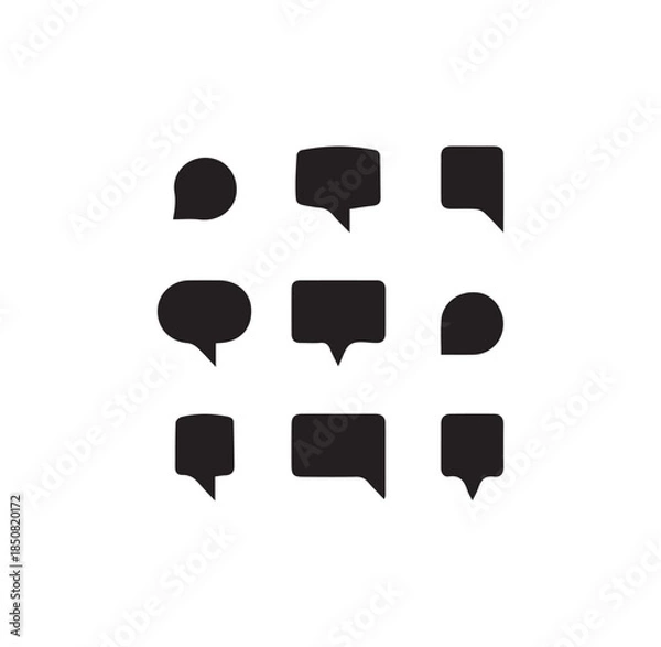 Obraz MESSAGE BUBBLE VECTOR ICON SET