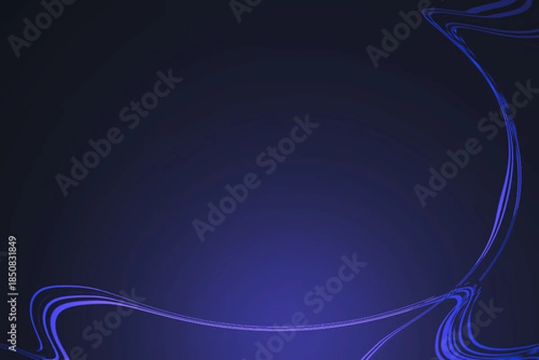 Obraz 光とウェーブラインが入ったテクスチャ背景　青 