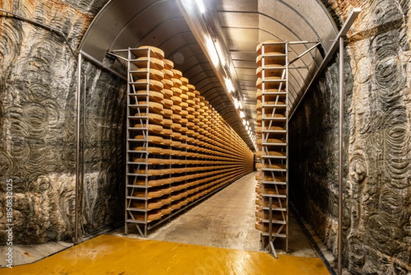 Obraz Käseproduktion, Schweiz