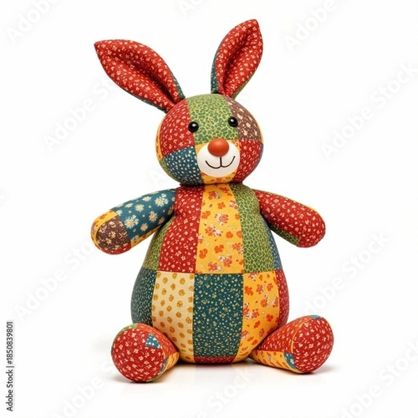 Fototapeta Funny patchwork rabbit