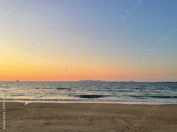 Fototapeta sunset on the beach
