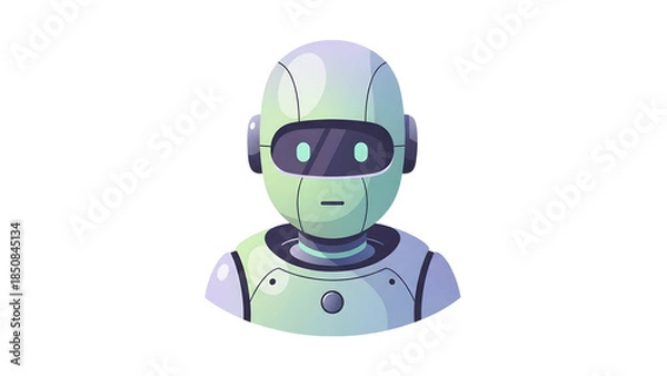 Obraz Humanoid Robot Head Illustration for Artificial Intelligence Theme