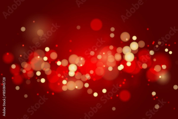 Obraz Abstract ruby red bokeh christmas background