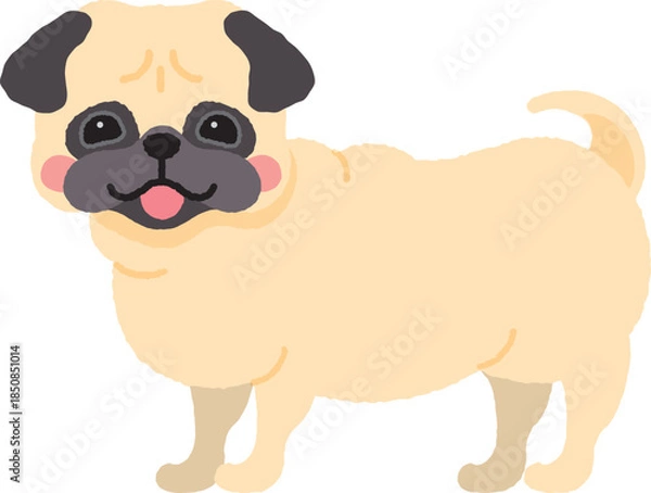 Obraz ピンクのほっぺが可愛いパグ