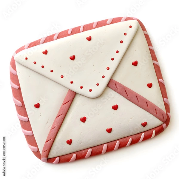 Obraz Cute Patterned Envelope Clay Icon