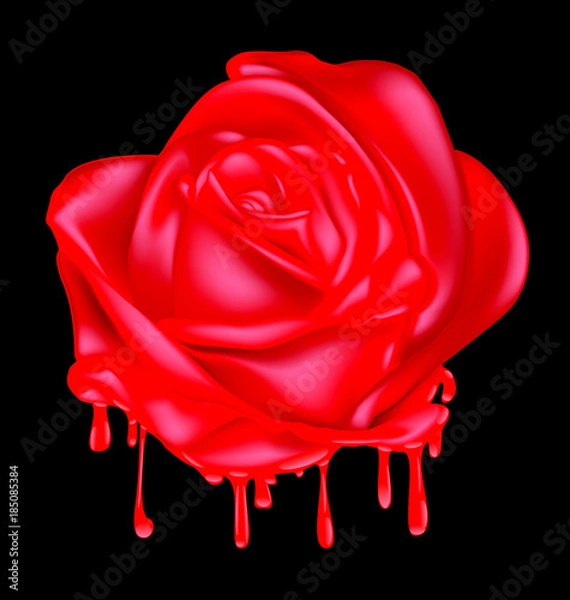 Obraz abstract liquid red rose