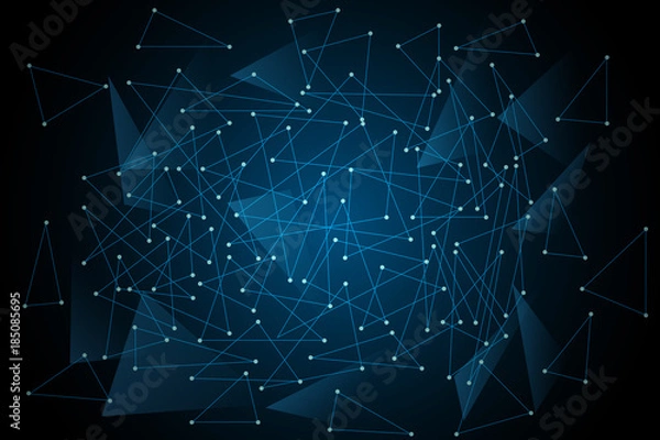 Obraz future connection low poly background vector and illustration 