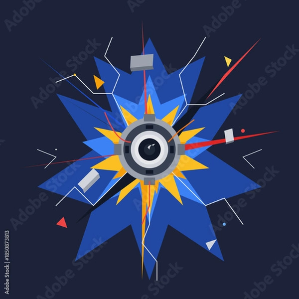 Fototapeta abstract background with stars