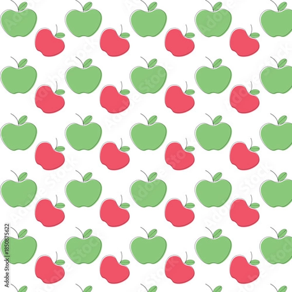 Obraz Apple Fruit Seamless Pattern Background Design
