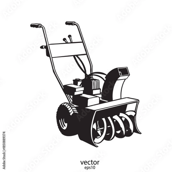 Obraz vector illustration of a snow blower