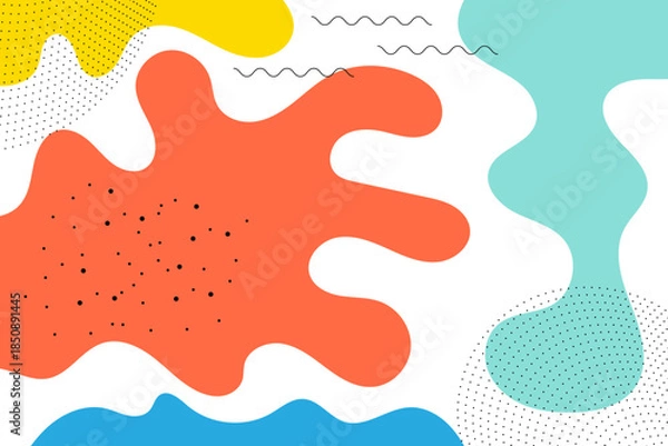 Obraz Abstract pop art background with wave pattern. geometric Vector pattern. Color wave template and presentation design