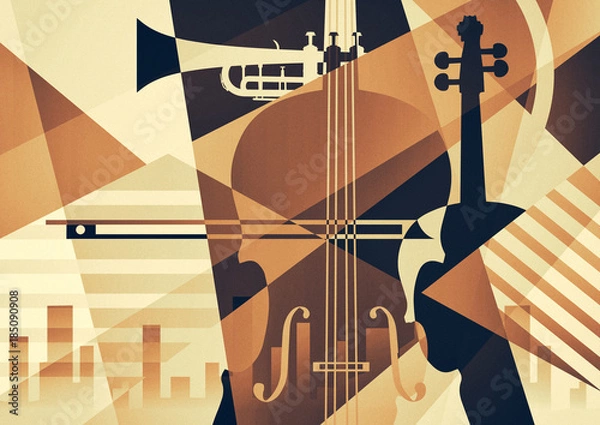 Fototapeta Colorful music background.