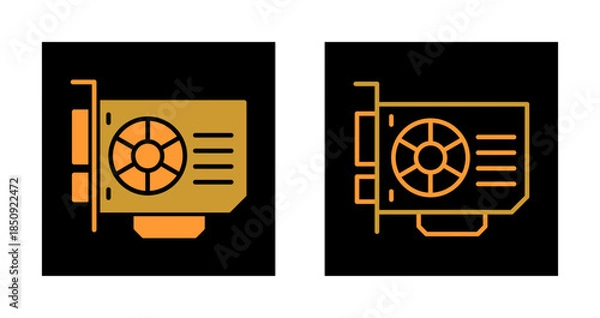 Obraz Graphics Card Icon Design