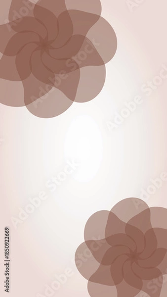 Fototapeta エレガントなブラウンの花の背景