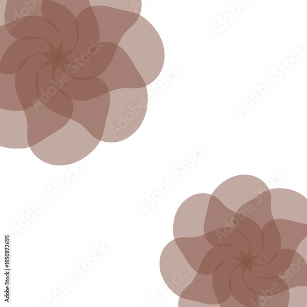 Fototapeta エレガントなブラウンの花の背景