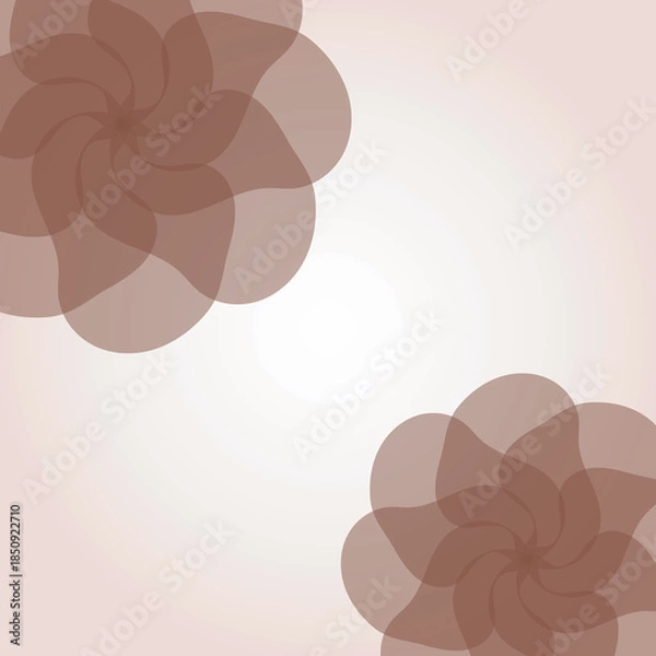 Fototapeta エレガントなブラウンの花の背景