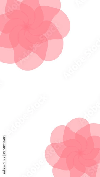 Obraz エレガントなピンクの花の背景イラスト