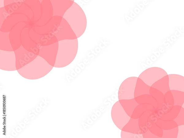 Obraz エレガントなピンクの花の背景イラスト