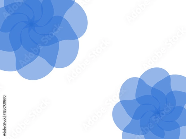 Obraz エレガントな青い花の背景イラスト