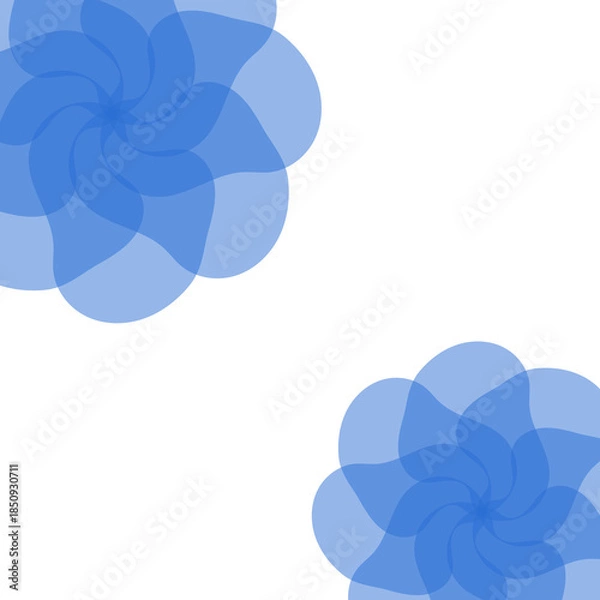 Obraz エレガントな青い花の背景イラスト