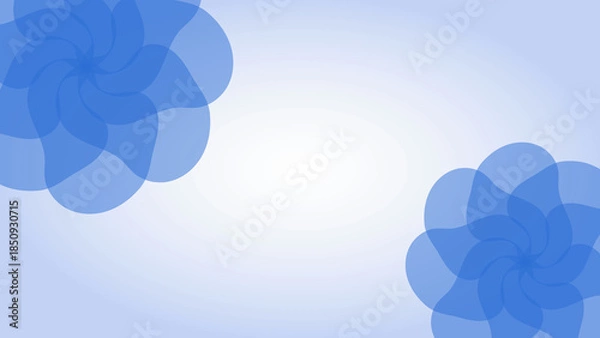 Obraz エレガントな青い花の背景イラスト