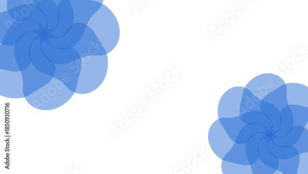 Obraz エレガントな青い花の背景イラスト