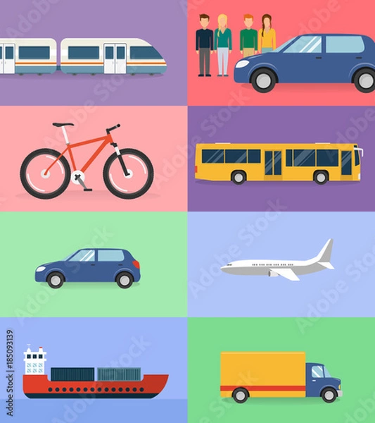 Obraz Verkehrsmittel Flat Design