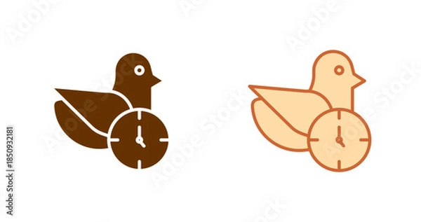 Obraz Early Bird Vector Icon