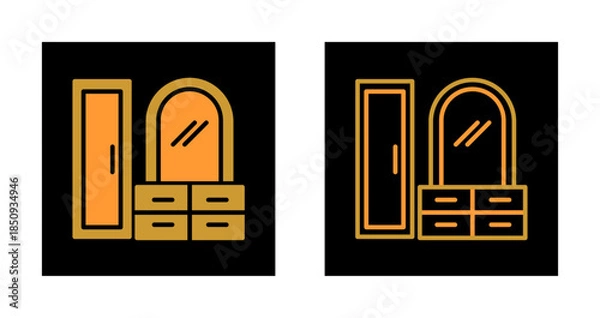 Fototapeta Dressing Table Icon Design